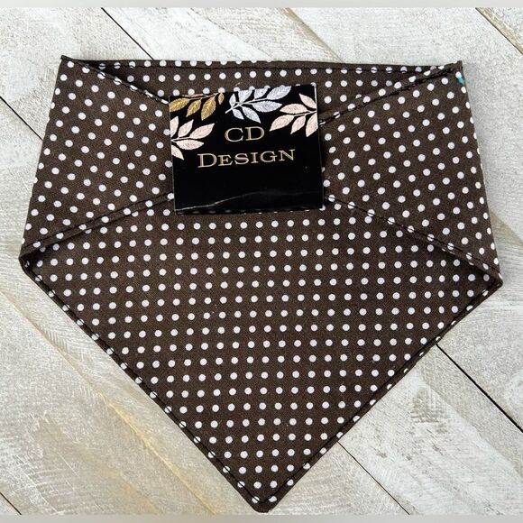 Brown polka dot bandana size small - Picture 2 of 2